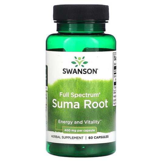 Swanson Full Spectrum Suma Root supplement bottle on a white background