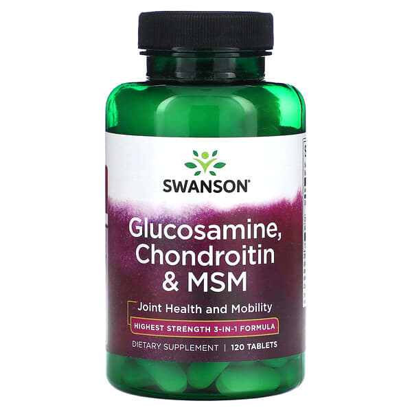 Swanson, Glucosamine, Chondroitin &amp; MSM, 120 Tablets