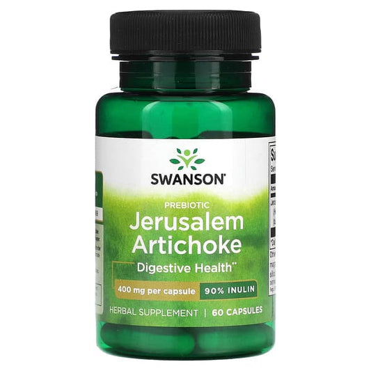 Swanson, Prebiotic Jerusalem Artichocke, 400 Mg, 60 Capsules