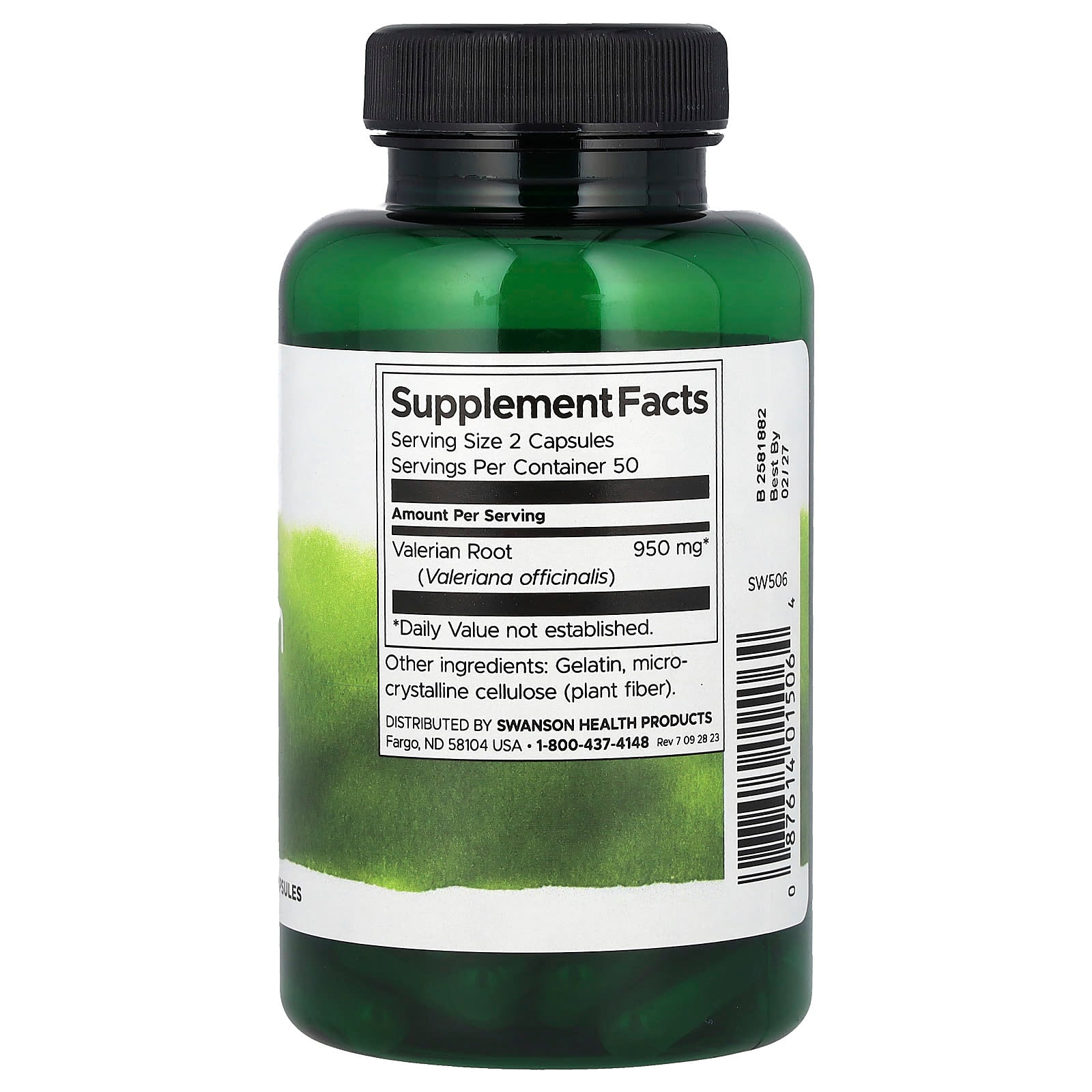 Supplement bottle with label on a white background