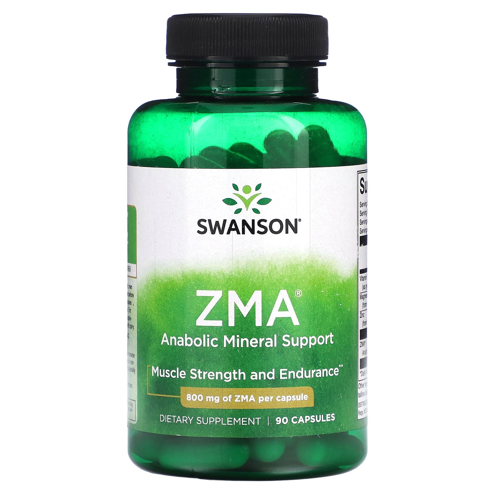 Swanson ZMA supplement bottle on a white background