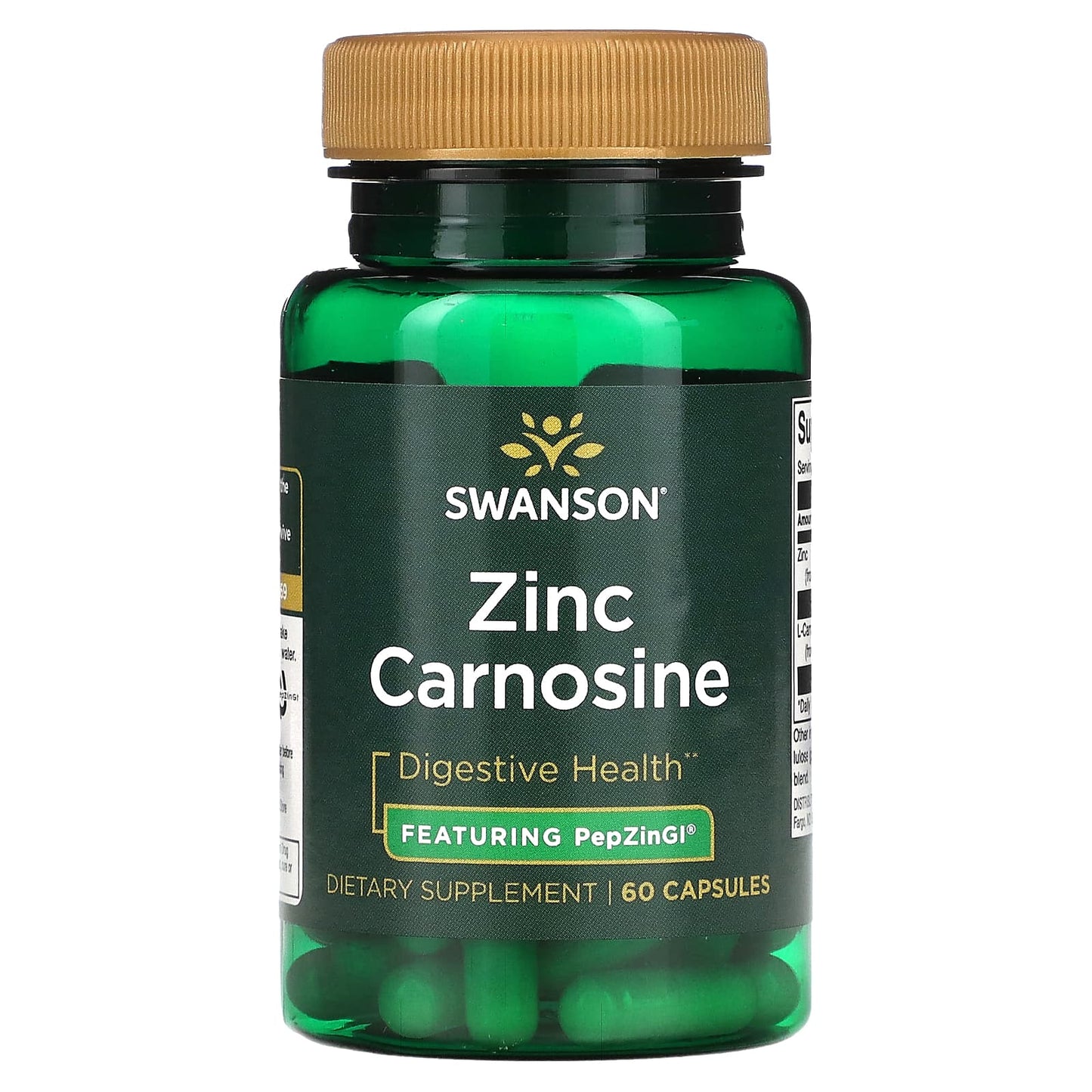 Swanson Zinc Carnosine - Contient du PepZinGI 60 gélules
