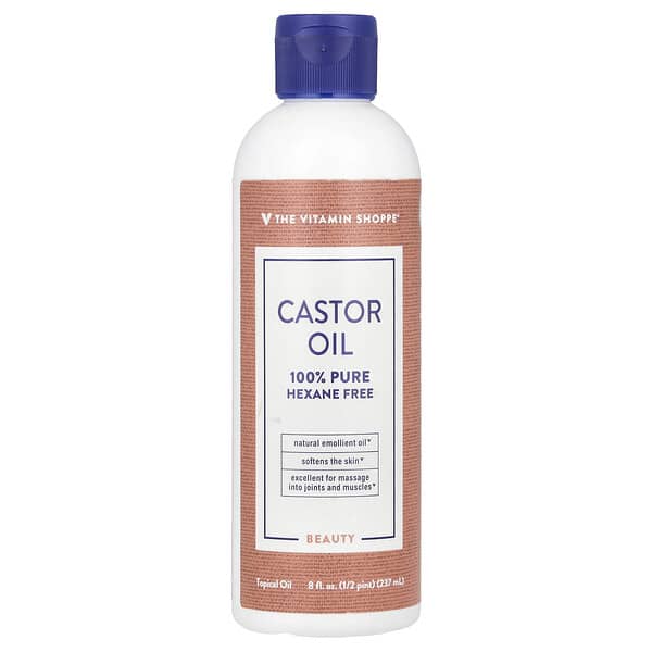 The Vitamin Shoppe, Castor Oil, 8 fl oz 237 ml hexane free