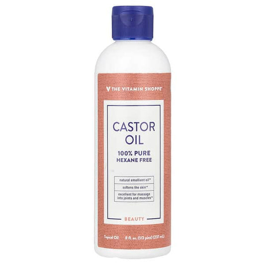 The Vitamin Shoppe, Castor Oil, 8 fl oz 237 ml hexane free