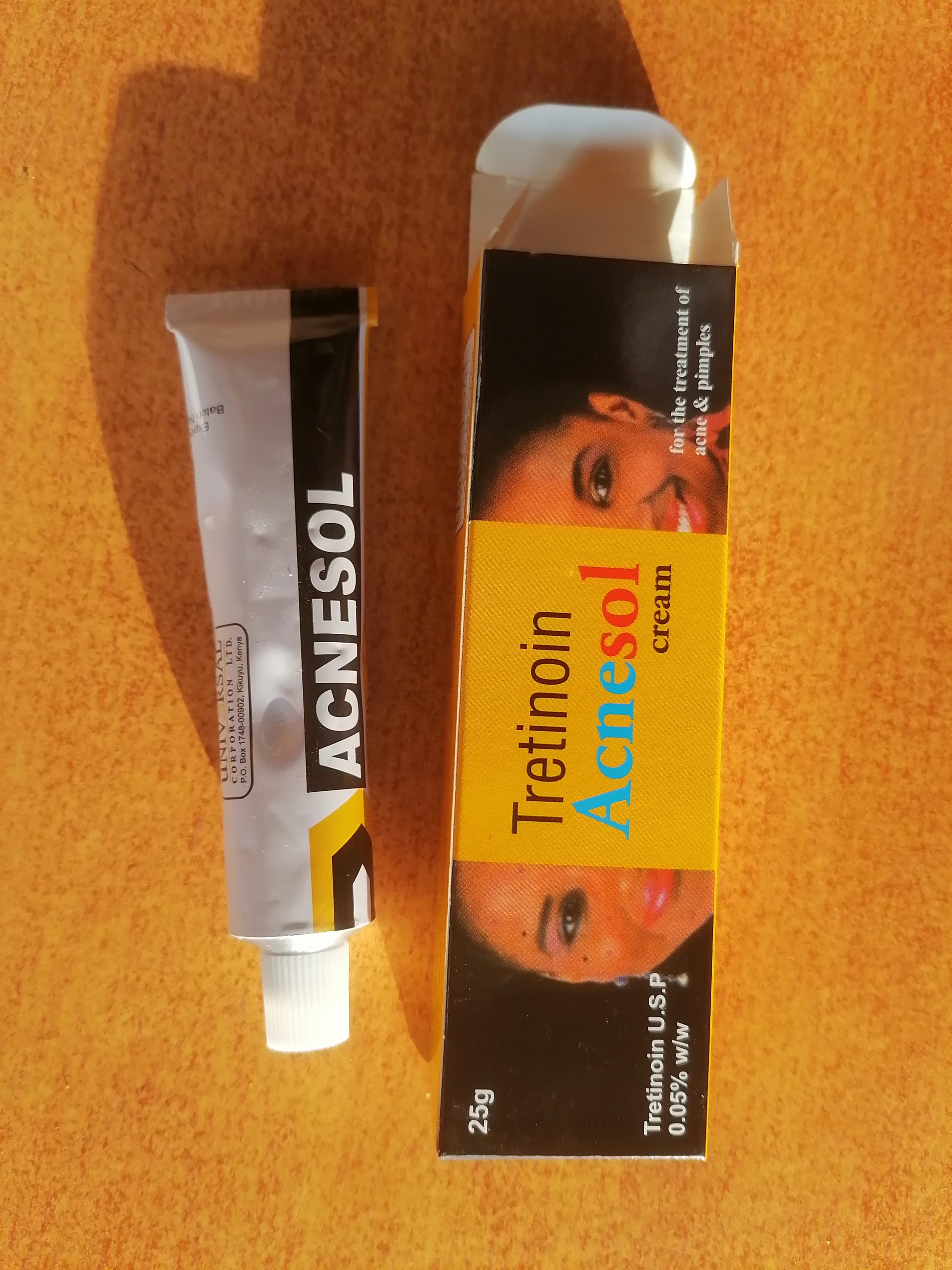 Tretinoin 0.05% acnesol cream for hyperpigmentation, acne and pimples management