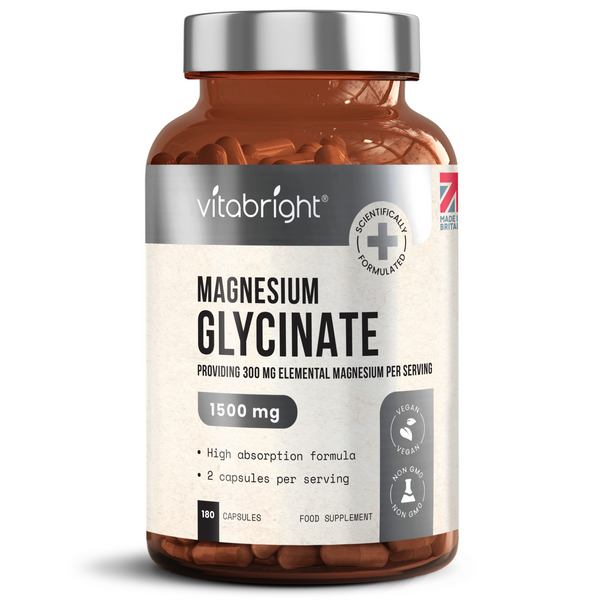 Vitabright Magnesium Glycinate - 1500mg High Strength 180s