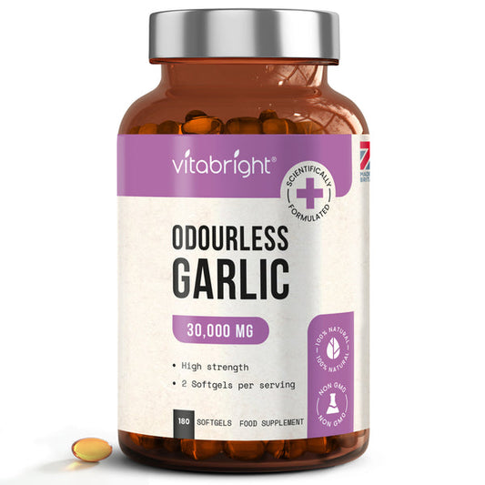 Vitabright Odourless Garlic Tablets
180 Softgels ~ 3 Month Supply