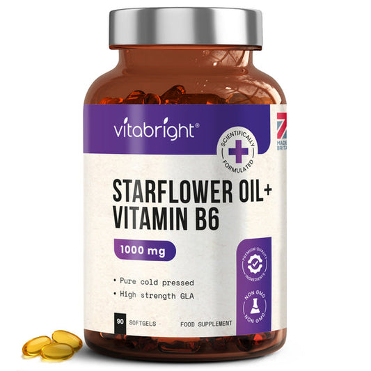 Vitabright Starflower Oil Capsules
90 Softgels ~ 3 Month Supply