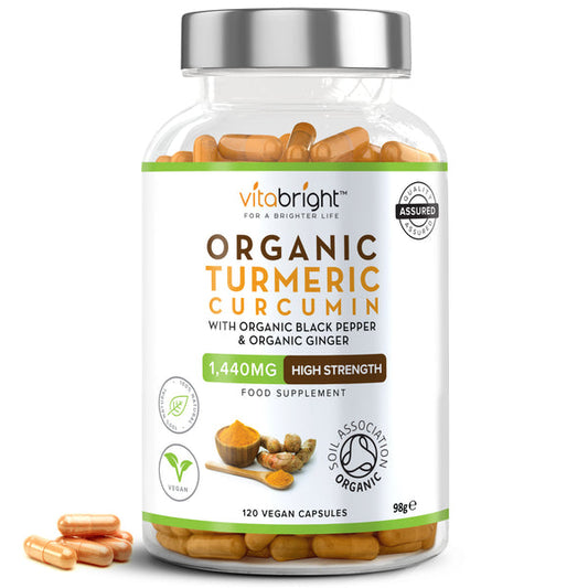 Vitabright Turmeric Curcumin Tablets
120 Capsules ~ 2 Month Supply