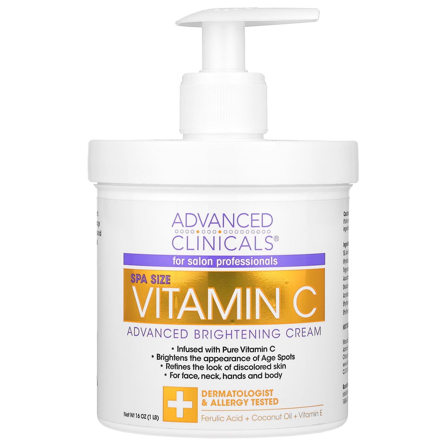 Advanced Clinicals Vitamin C cream bottle on a white background