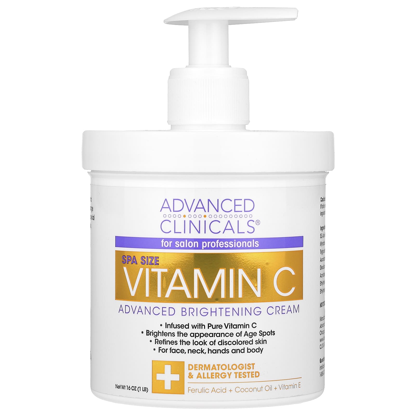 Advanced Clinicals Vitamin C cream bottle on a white background