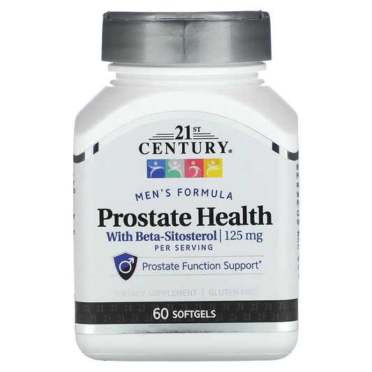 Bottle of 21st Century Men's Formula Prostate Health supplement on a white background