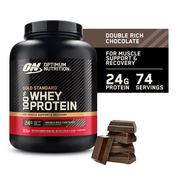 Gold Standard 100% Whey Protéine en Poudre, pour la prise de masse, Chocolat intense, 2,27 kg