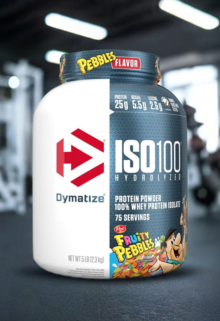 Dymatize ISO100 à absorption rapide : 25 g de protéines hydrolysées pures, 75 portions