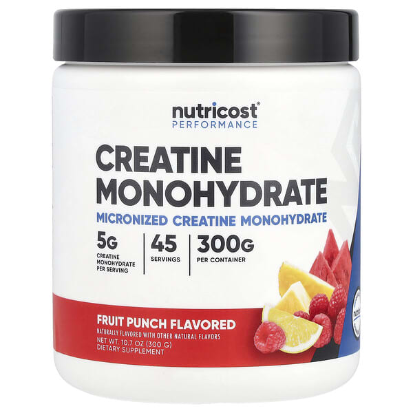 Nutricost, Performance, Créatine Monohydrate, Fruit Punch, 10,7 oz (300 g)