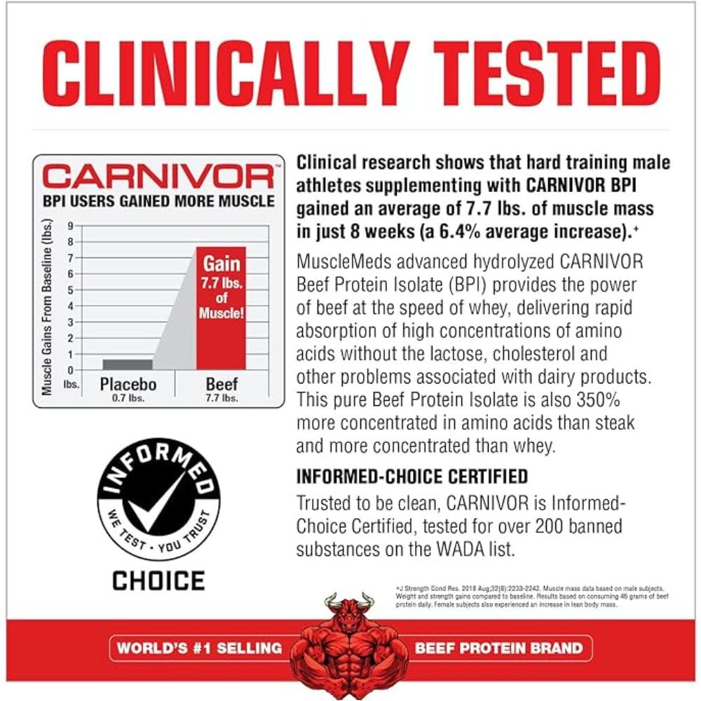 La double action métabolique : 28 portions de pur feu : MuscleMeds Carnivor Shred – Gains musculaires maigres + perte de graisse thermogénique.