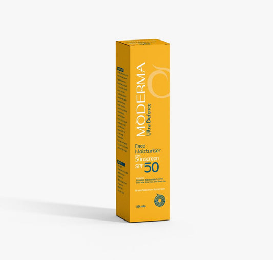 Crème hydratante visage Moderma Ultra Defence écran solaire SPF 50+