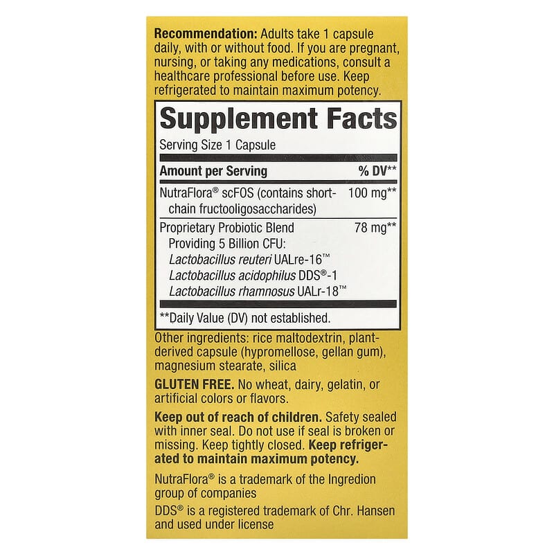 Nature's Way, Primadophilus® Reuteri Probiotic, 5 Billion CFU, 30 Capsules