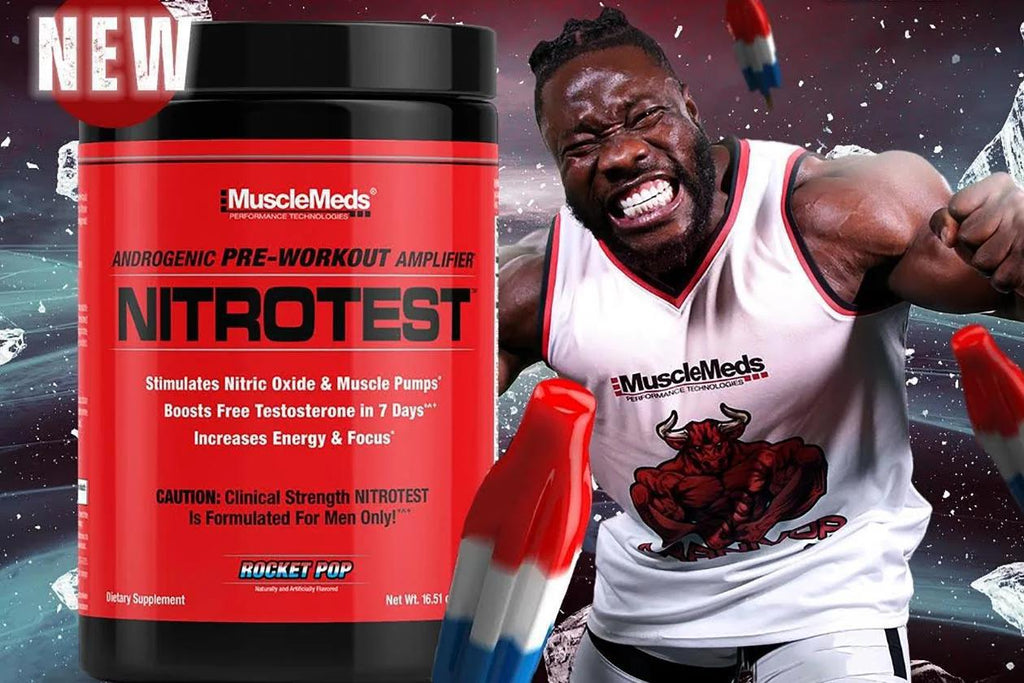 MuscleMeds Nitro Test Pre-Workout Optimiseur de Testostérone Performance Pure 30 Portions 468g