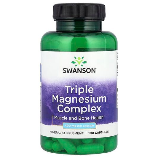 Swanson, Triple Magnesium Complex, 400 mg, 100 Capsules