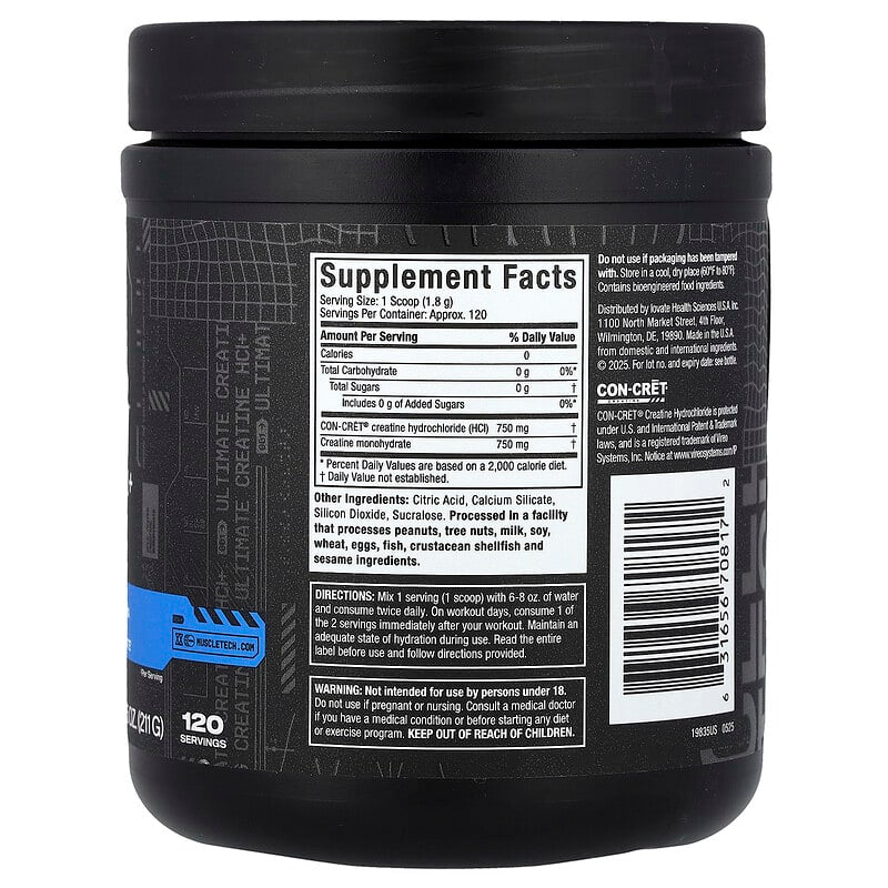 Cell-Tech Creactor - Formule de créatine HCL 120 portions non aromatisée