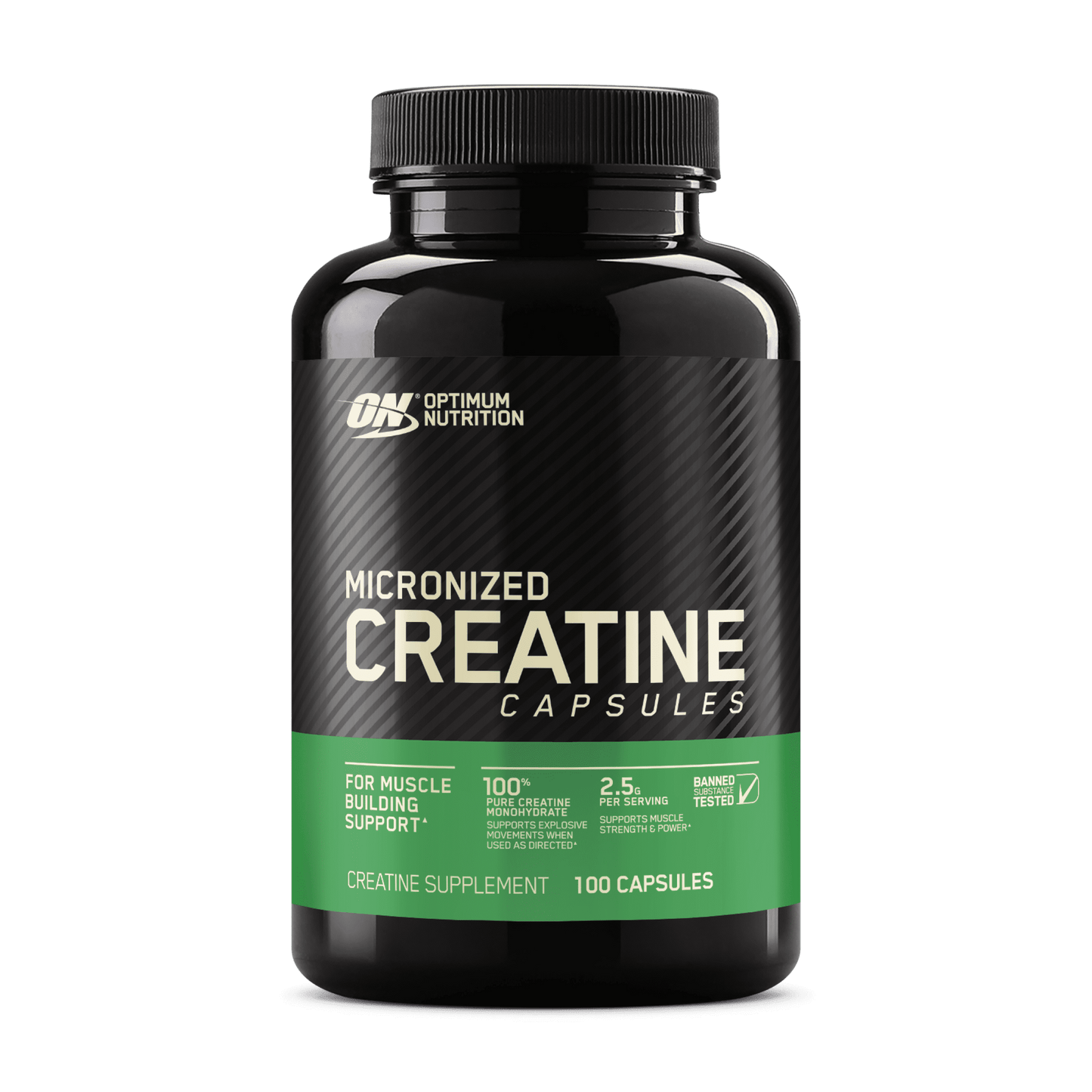 Optimum Nutrition Créatine Micronisée Zéro Ballonnements, 100 gélules 50 portions