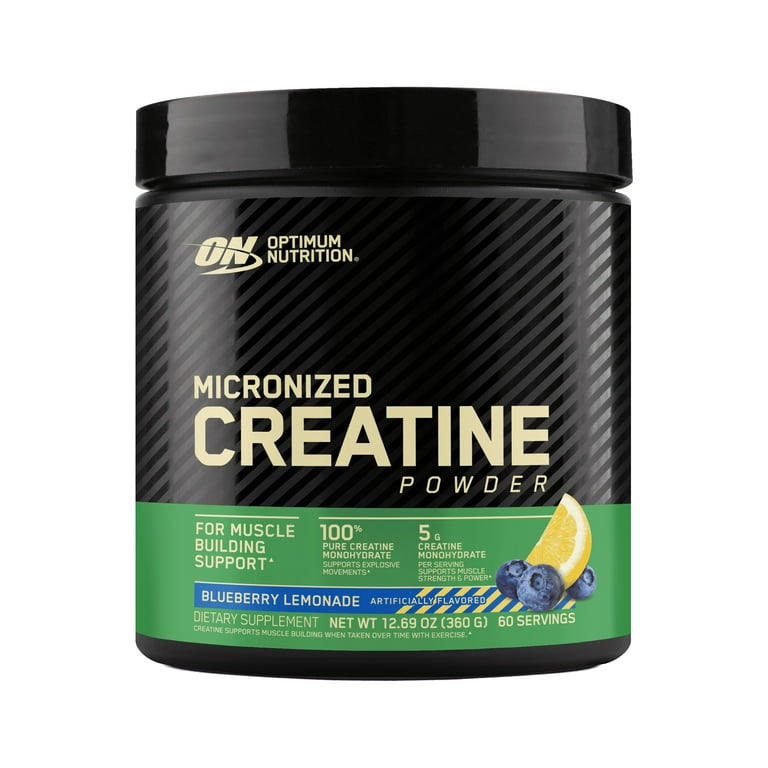 Optimum Nutrition Micronized Blue Lemonade Creatine: Maximize Power & Muscle (60 Servings)