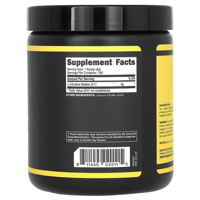 Primaforce L Citrulline Malate, Unflavoured, 7.3 oz (204 g)