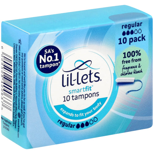 Tampons Lil-Lets Smart Fits Régulier sans applicateur (x10)