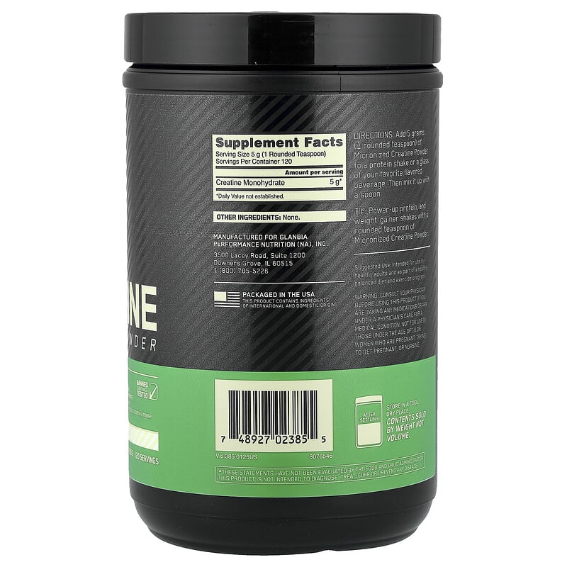 ON Micronized Creatine Powder, 600g (120 Servings) - Unflavored