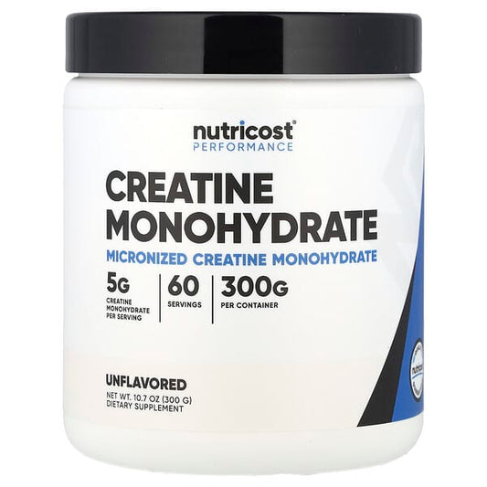 Nutricost, Performance, Créatine Monohydrate, Sans Arôme, 10.7 oz (300 g) 60 portions