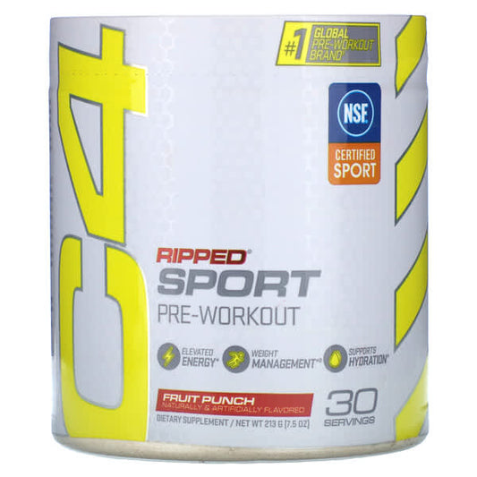C4 / Cellucor, C4 Sport®, Pre-Workout, Fruit Punch, 7.4 oz (210 g) 30 Servings