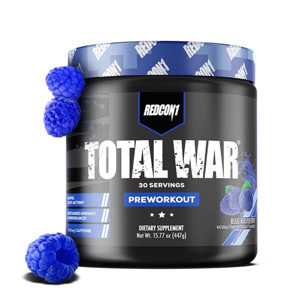 REDCON1 Total War Pre-Workout | Blue Raspberry | 30 Servings