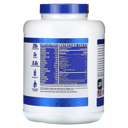 Ronnie Coleman King Whey : 2,27 kg de protéines de première qualité, sans ballonnements, récupération rapide, sans agents de remplissage, fraise, 69 portions