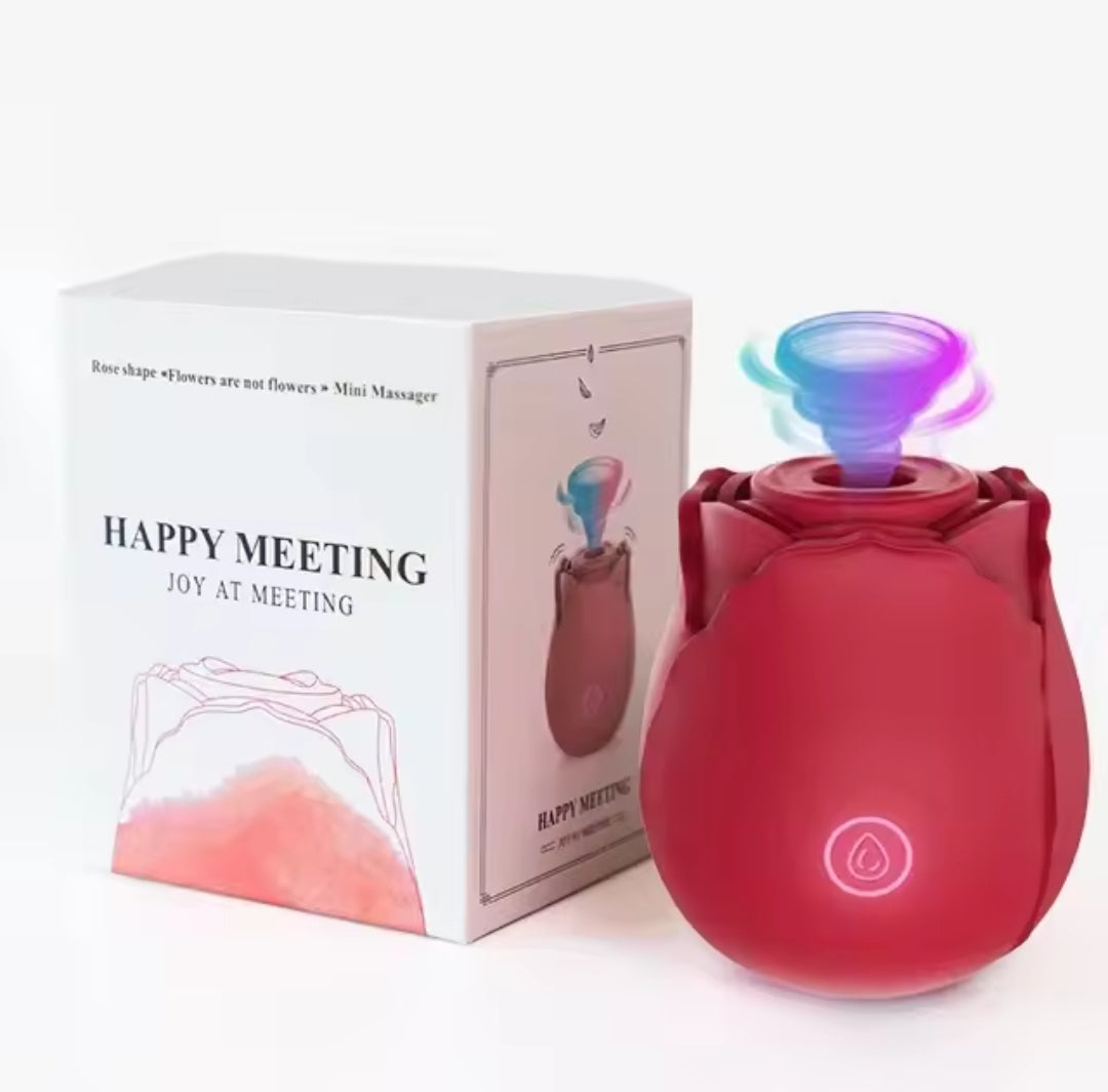 Rose Shaped Vaginal Sucking Vibrator  Nipple Suction Cup Oral Sex Licking Clitoral  Stimulator Women's Intimate Objects Sex Toys