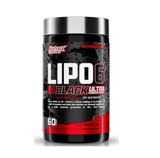 Lipo6 Black Ultra : Brûleur de graisse ultra puissant, perte de graisse ciblée, 60 capsules