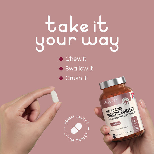 Vitabright Myo/D-Chiro Inositol Chewables: PCOS/Fertility Support