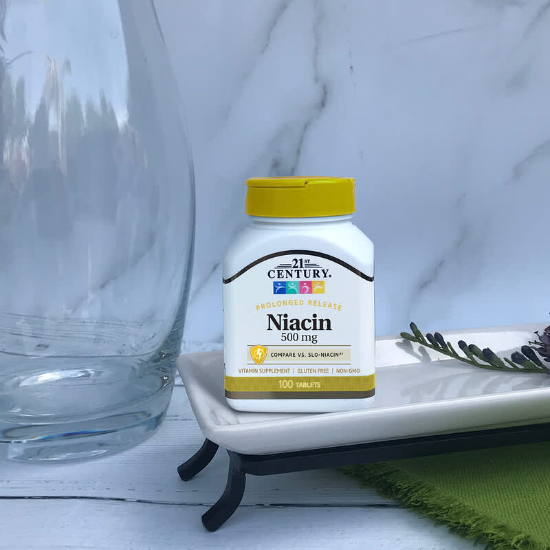 21st Century, Niacine à libération prolongée, 500 mg, 100 comprimés