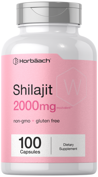 Horbaach Shilajit 2000mg (100 Caps) Max Strength for Men & Women