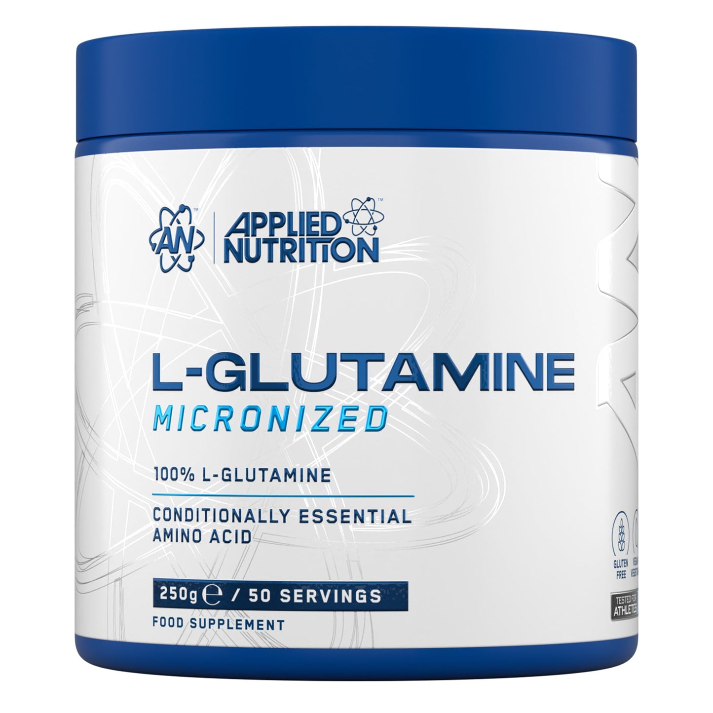 Poudre de L-Glutamine Pure Applied Nutrition 5 g par portion, 50 portions