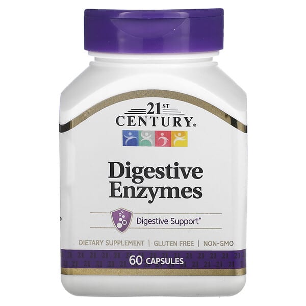 21st Century Digestive Enzymes Capsules, 60 Count