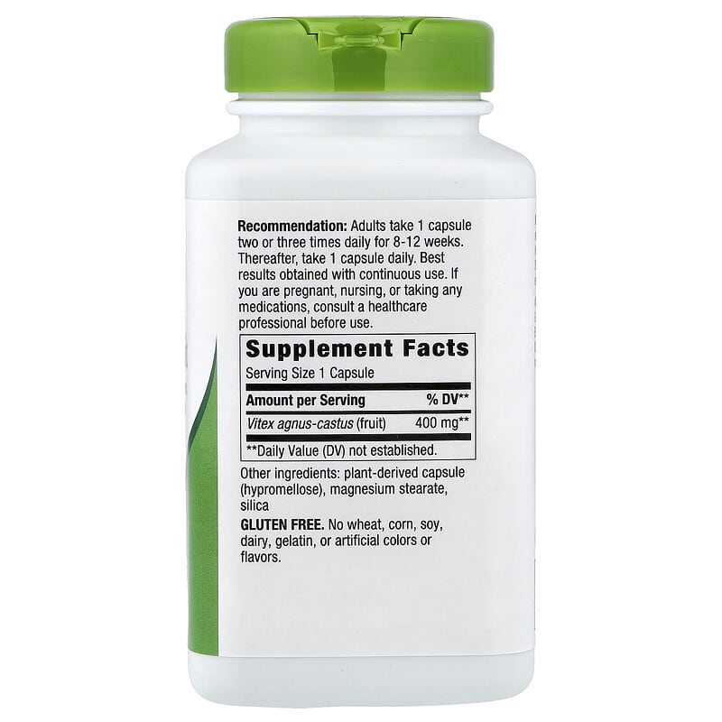 Nature's Way, Fruit de gattilier, 400 mg, 320 capsules végétaliennes