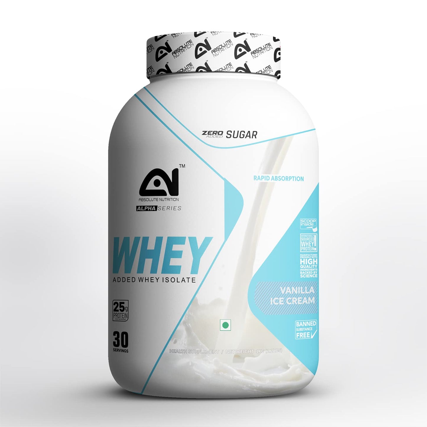 Absolute Nutrition Whey With Added Whey Isolate 1kg Vanilla