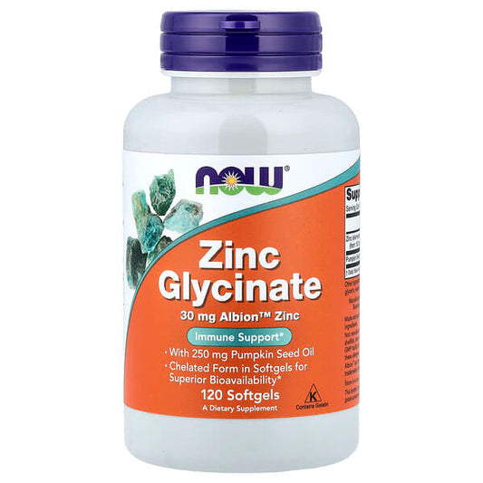 Zinc Glycinate with Pumpkin Seed Oil—120 softgels of highly absorbable