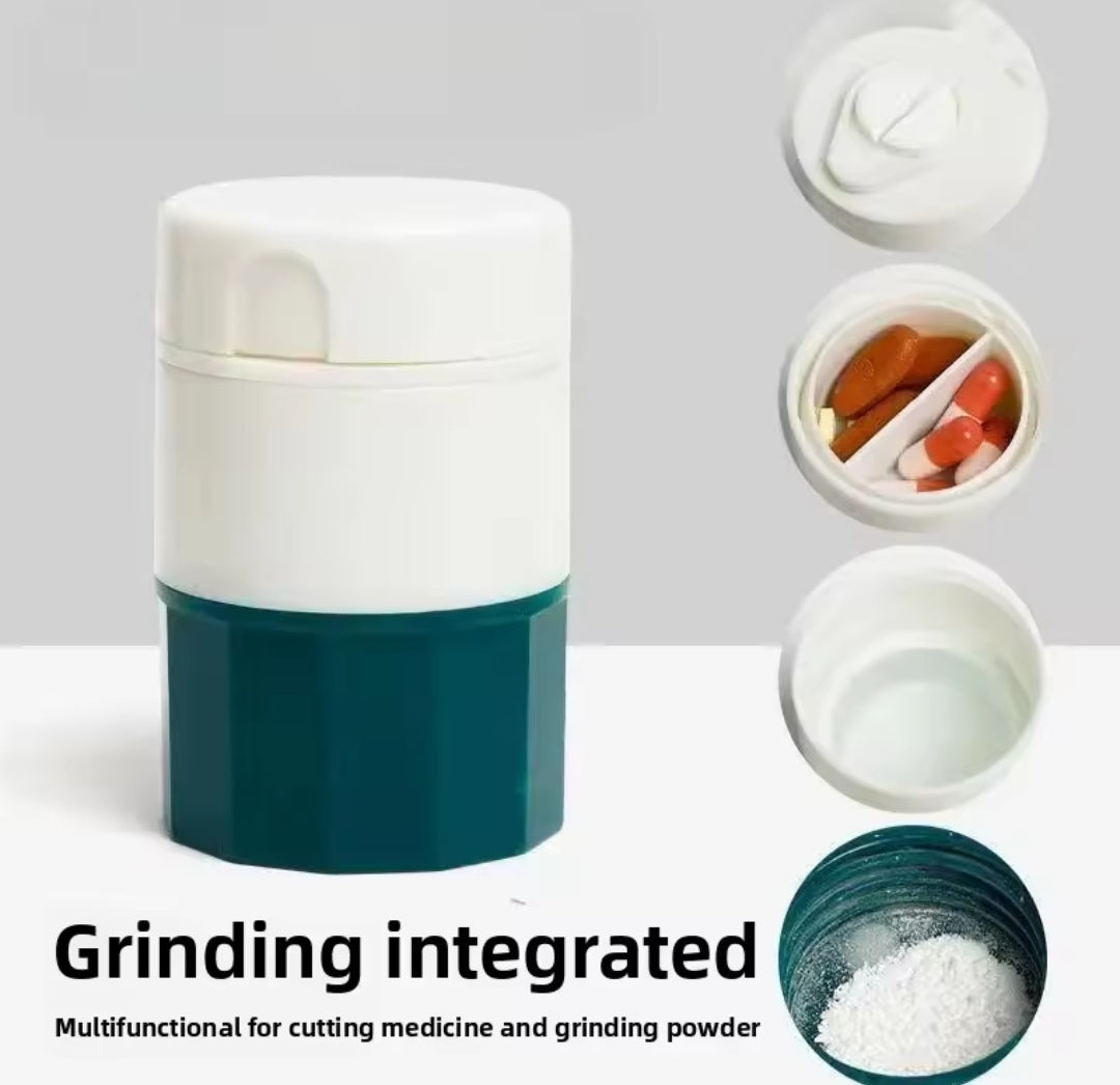 Portable Pill Grinder & Splitter Kit - 3-in-l

Medicine Crusher with Storage Box, Tablet

Cutter for Travel & Home Use