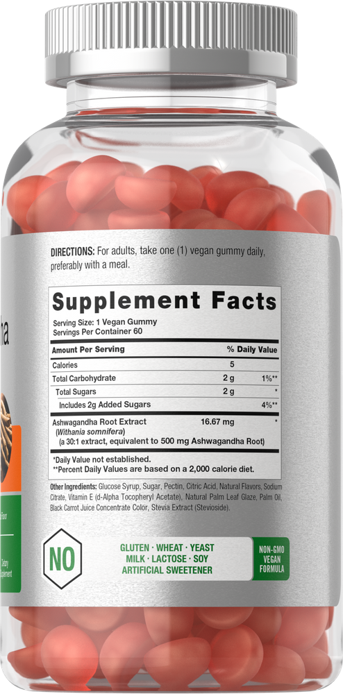 Horbaach Ashwagandha Gummies: Stress Relief & Focus (60 Count)