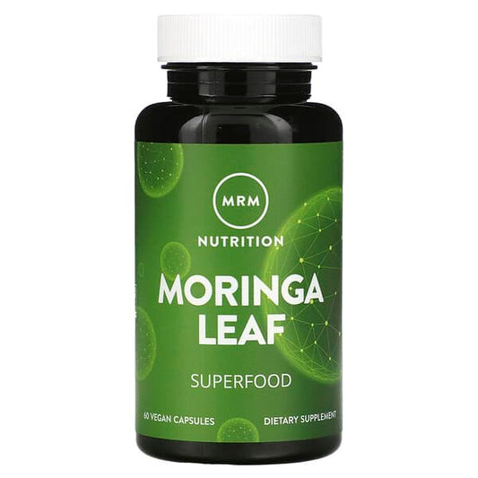 MRM Nutrition, Feuille de Moringa, 60 Capsules Végétaliennes (600 mg par Capsule)