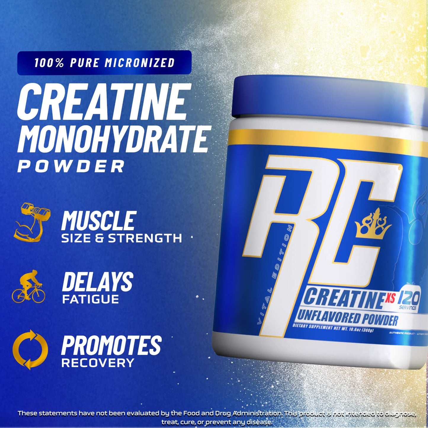 Ronnie Coleman Créatine Monohydrate 120 Doses, Pure Power