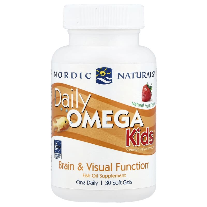 Nordic Naturals, Daily Omega Kids™, Natural Fruit, 30 Soft Gels