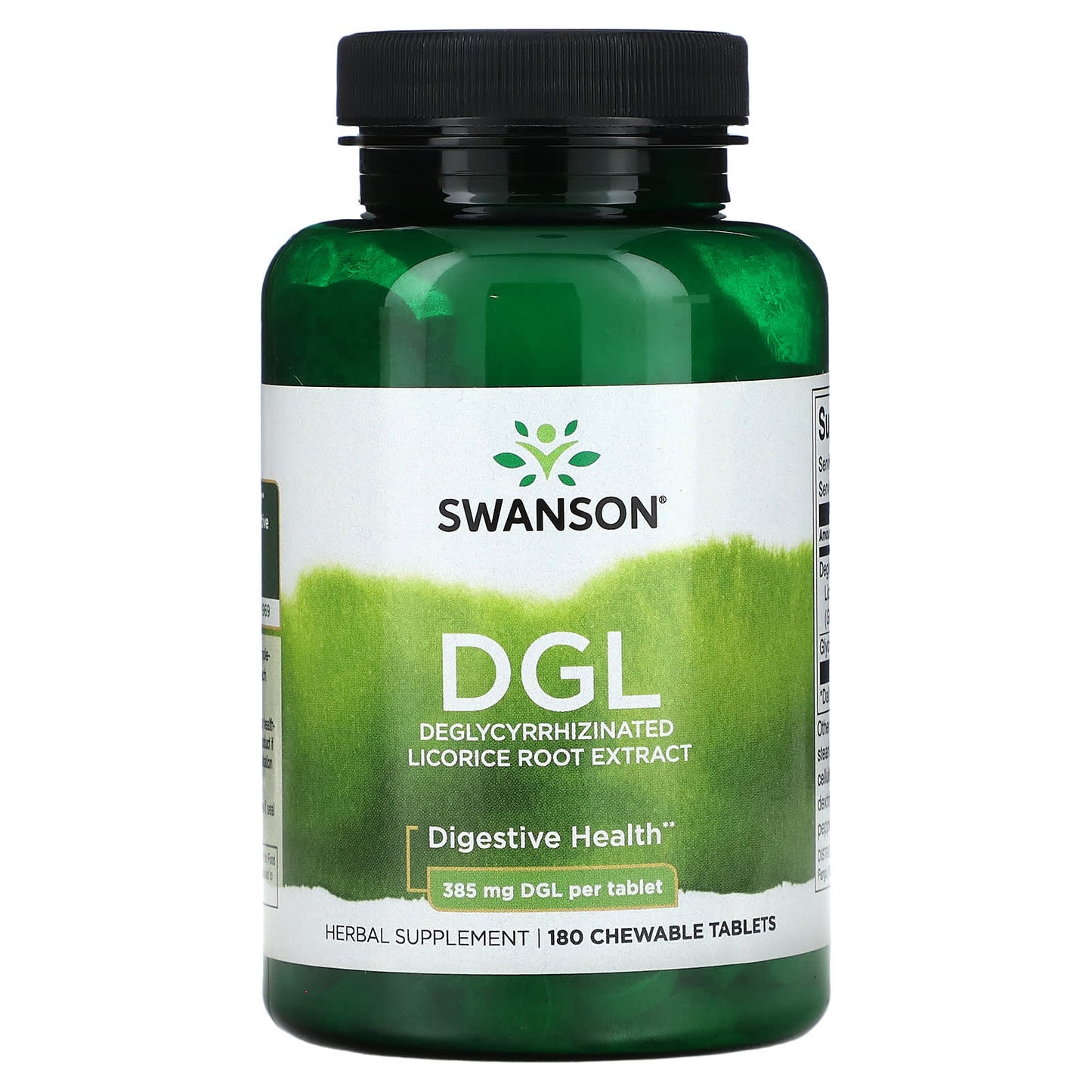 Swanson DGL supplement bottle on a white background